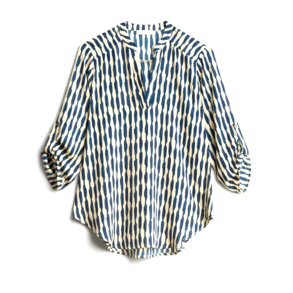 Split neck blouse
